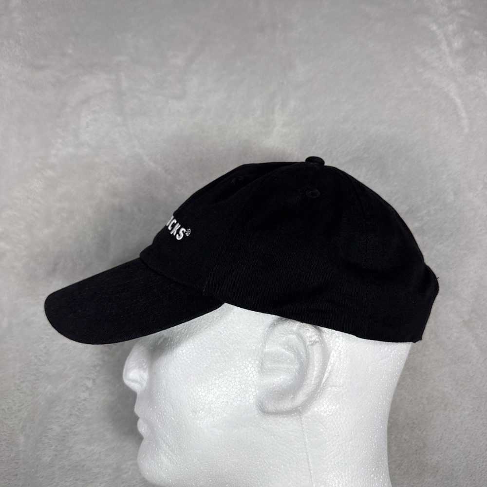 NEW Starbucks Coffee Employee Worker Hat Uniform Black Cap Strapback Job Cap - Picture 2 of 5